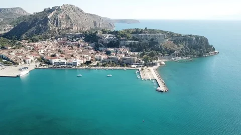 Drone Over the Ocean in Greece Stock Footage 88672696