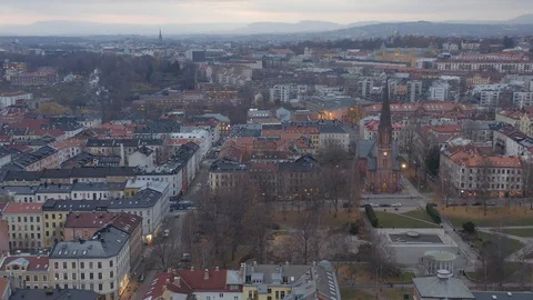 Drone Over Oslo (4K) Stock Footage 128046237