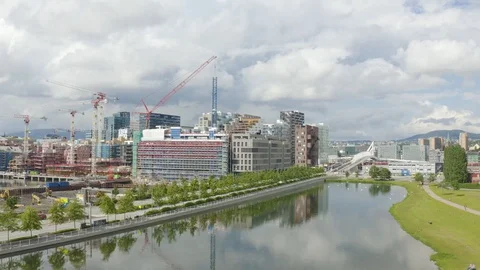 Drone Over Oslo (4K) Stock Footage 128065946