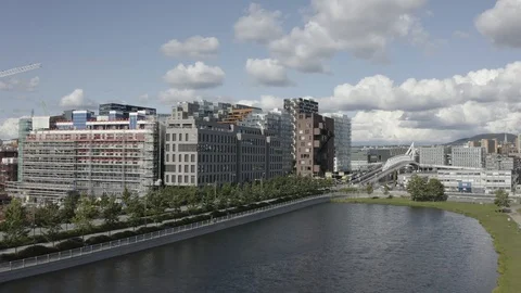 Drone Over Oslo (4K) Stock Footage 128066251