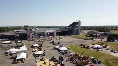 Drone Over Outdoor Event Stock Footage 201624928