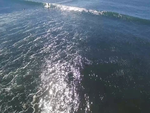 Drone over Pacific Beach Stock Footage 72574150