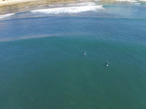 Drone over Pacific Beach Stock Footage 72574194