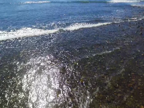Drone over Pacific Beach Stock Footage 72574213