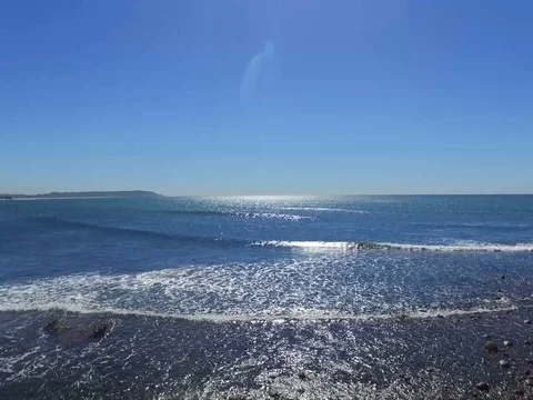 Drone over Pacific Beach Stock Footage 72574218