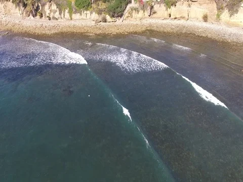 Drone over Pacific Beach Stock Footage 72574239