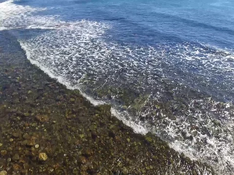 Drone over Pacific Beach Stock Footage 72574256