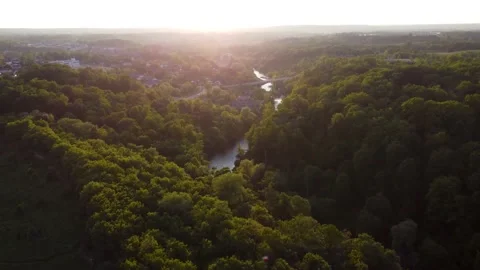 Drone Over RIVER Stock Footage