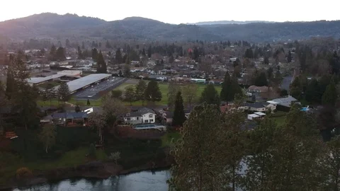 Drone Over Small Town School Video stock 84081985