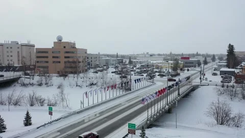 Drone over small town in the Winter 動画素材 294425699