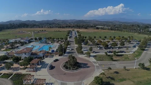 Drone Over Small Water Park Video stock 113059862