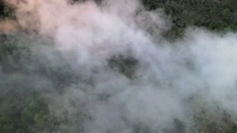 Drone over smoke Stock-Footage 196287559