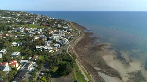 Drone over suburban Adelaide Stock Footage 280379264