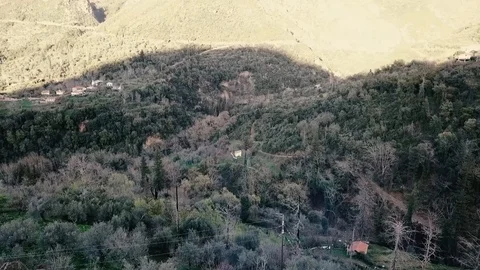 Drone over Taygetos Mountain and forest in Greece    . 스톡 동영상 87535616