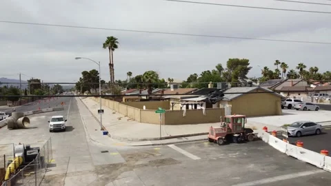 Drone Over Utility Project Stock Footage 201964870