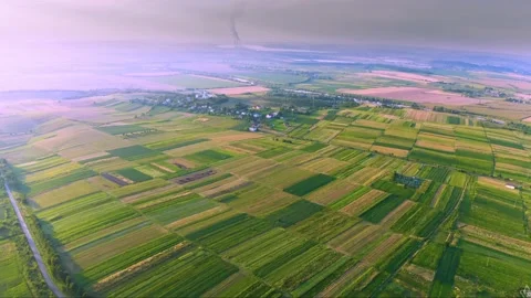 Drone over the valley of the Dniester and Galich Stock Footage 170800827