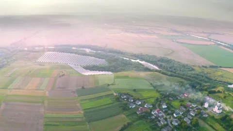 Drone over the valley of the Dniester and Galich Video stock 170801006