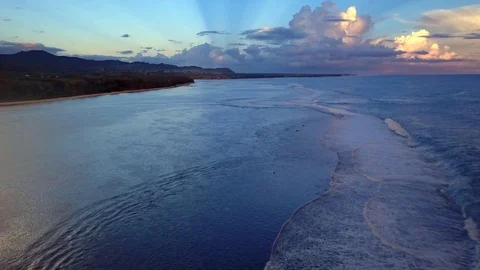 Drone over waves 2 Stock Footage 125917867