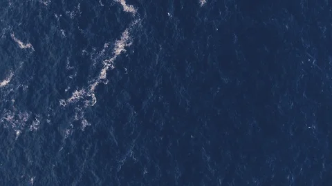 Drone Overhead Beautiful Open Ocean Stock Footage 101981662