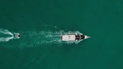 Drone Overhead Shot Ocean Stock Footage 137508792