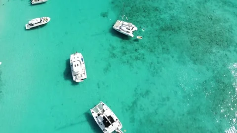 Drone Overhead White Bay Stock Footage 260091200