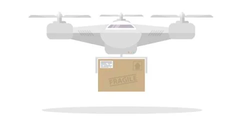 Drone package Delivery Stock Illustration