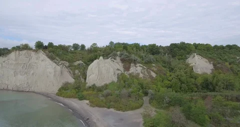 Drone Pan of Bluffs Vídeos de archivo 127665289