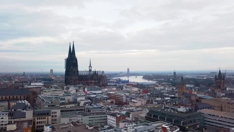 Drone Pan Cologne Stock Footage 99378156