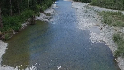 Drone Pan Down River Video stock 92174877