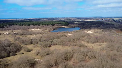 Drone pan lake  Stock Footage 305480598