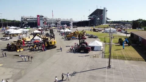 Drone Pan of Outdoor Event Stock Footage 201624976