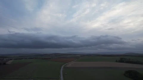 Drone panning of a squall cloud Stock Footage 259407124
