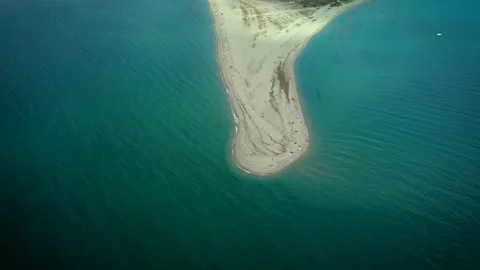 Drone Panorama of Sandy Beach from Multiple Angles, Kassandra Stock Footage 321939126