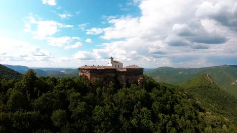 Drone panoramic video of Glozhene Monastery Saint George Stock Footage 320499679