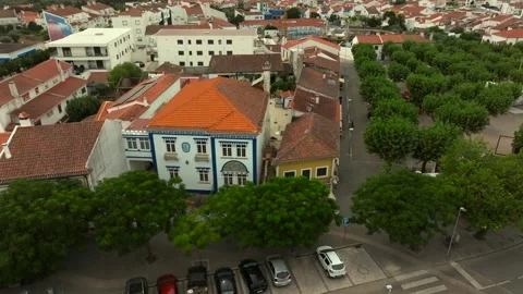 Drone Panoramic View of Nisa Town in Central Portugal Stock Footage 317332959