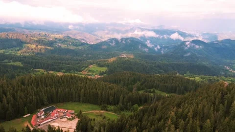 Drone panoramic view of the Rhodope Mountains in Bulgaria . Stock Footage 311009917