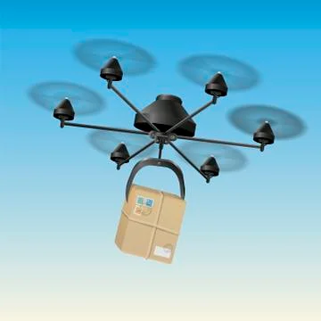 Drone Parcel Stock Illustration