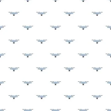 Drone pattern repeating on white background technology Stockillustratie