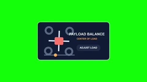 Drone Payload Balance Status Green Screen Overlay Video stock 343662872