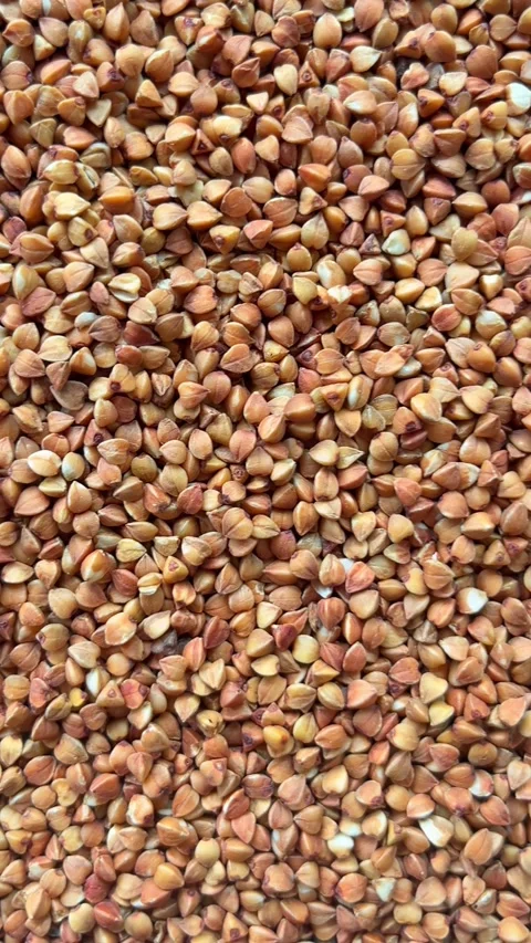 Drone Perspective Over Buckwheat Grain Surface Abstract Food Background Stock Footage 336506931