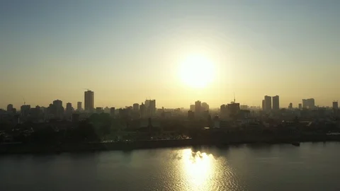 DRONE PHNOM PENH BY SUNSET Vidéo 126999598