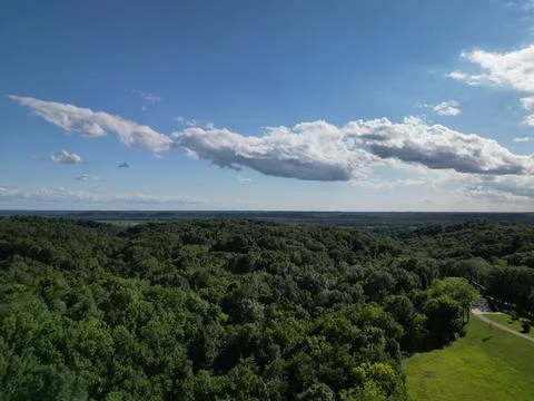 Drone Photo of Eagle Bluff Conservation Area North Stock Photos