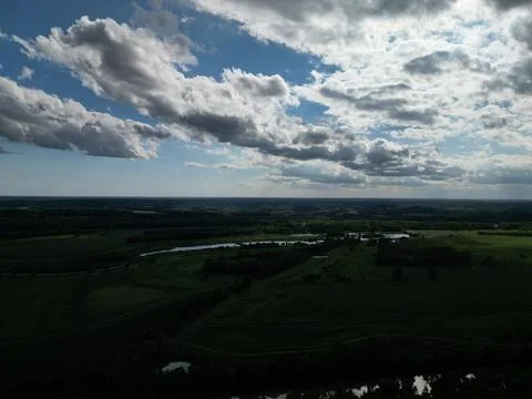 Drone Photograph of Eagle Bluffs Stock Photos