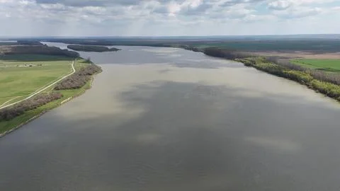 Drone photography of the Danube Stock Photos