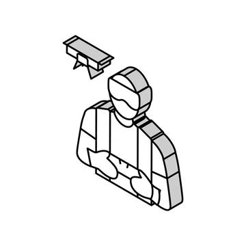 Drone pilot drone isometric icon vector illustration Stock Illustration