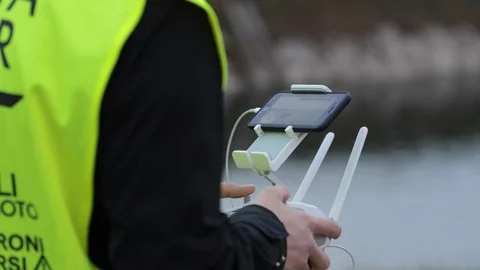 Drone Pilot Flying Drone Controller Видео 92088347