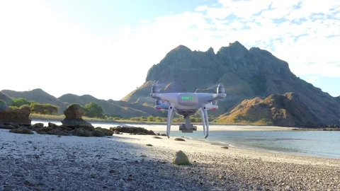 Drone pilot with high resolution camera flying Stock Footage 85293070