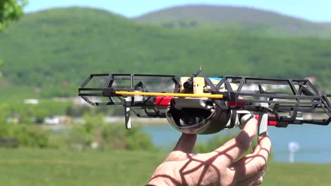 Drone pilot intercepts incoming drone Video stock 333926304