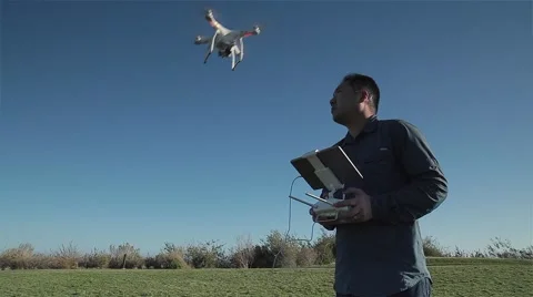 Drone Pilot Operator Stock Footage 60658087