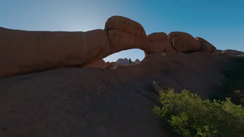 Drone Pilot Stands Between Stones Stock Footage 297254586